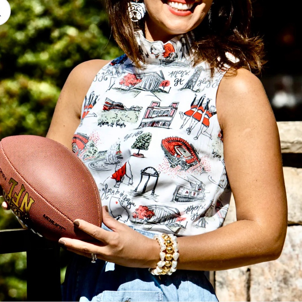 NWT Pittypat’s Clothing Co Georgia Toile Berkeley Top XS